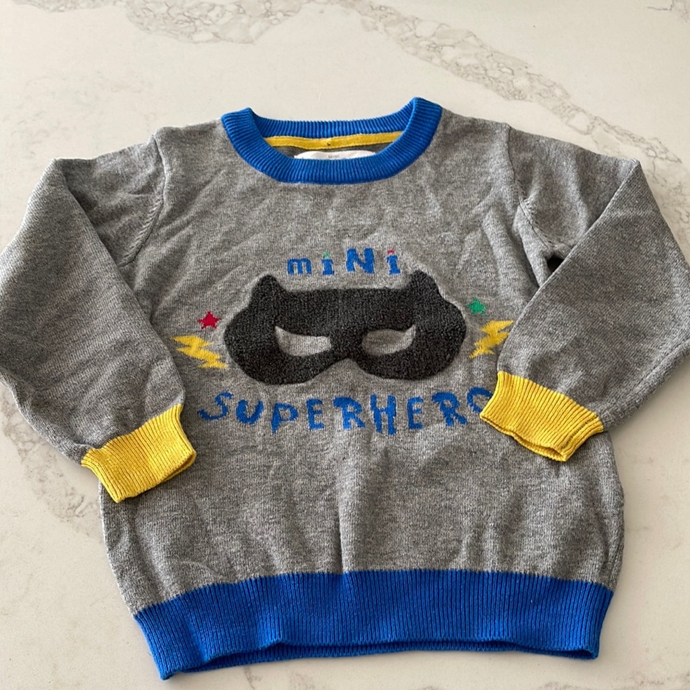 Mini Superhero boys Sweater size 24-36 months